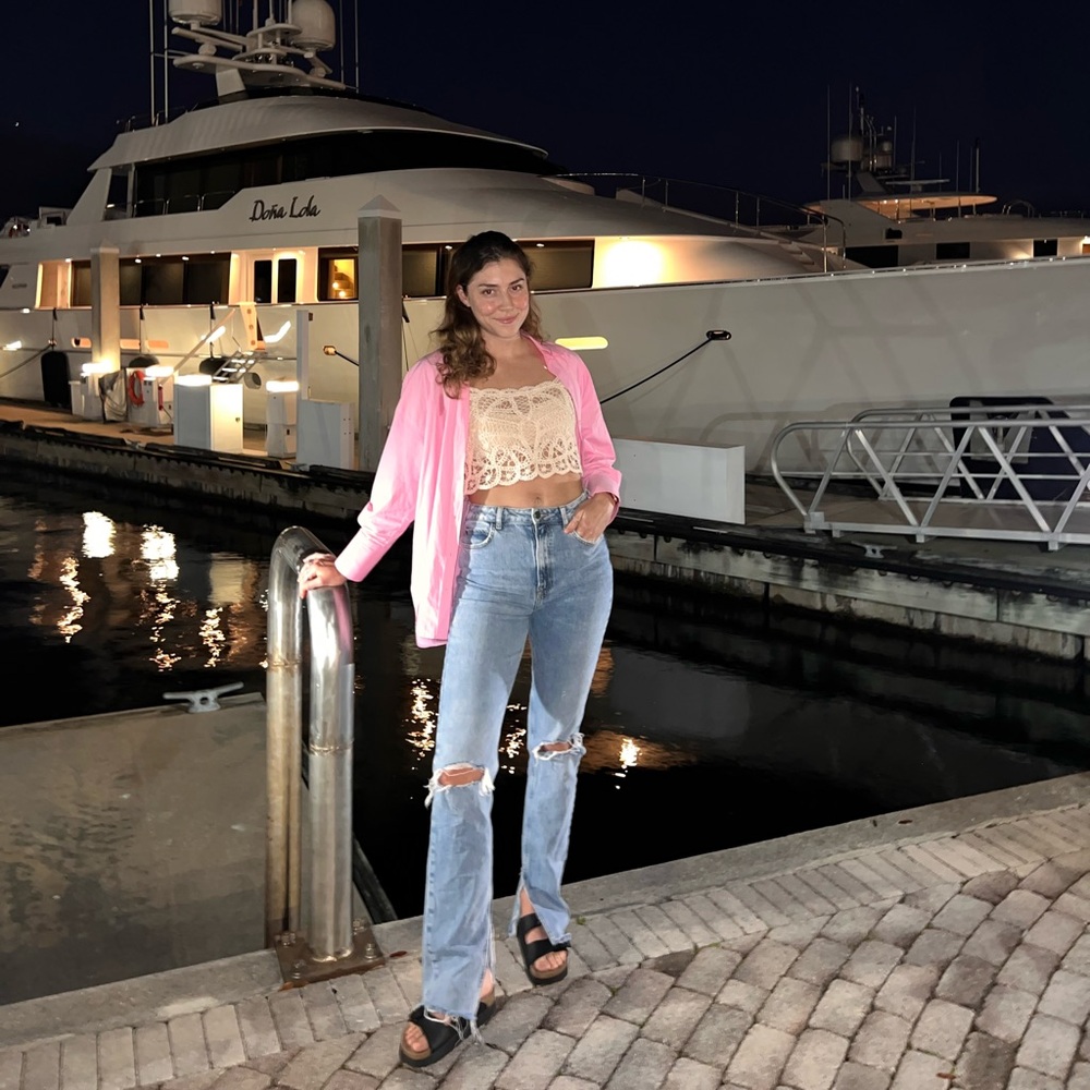 Zara Cream Crochet Top
